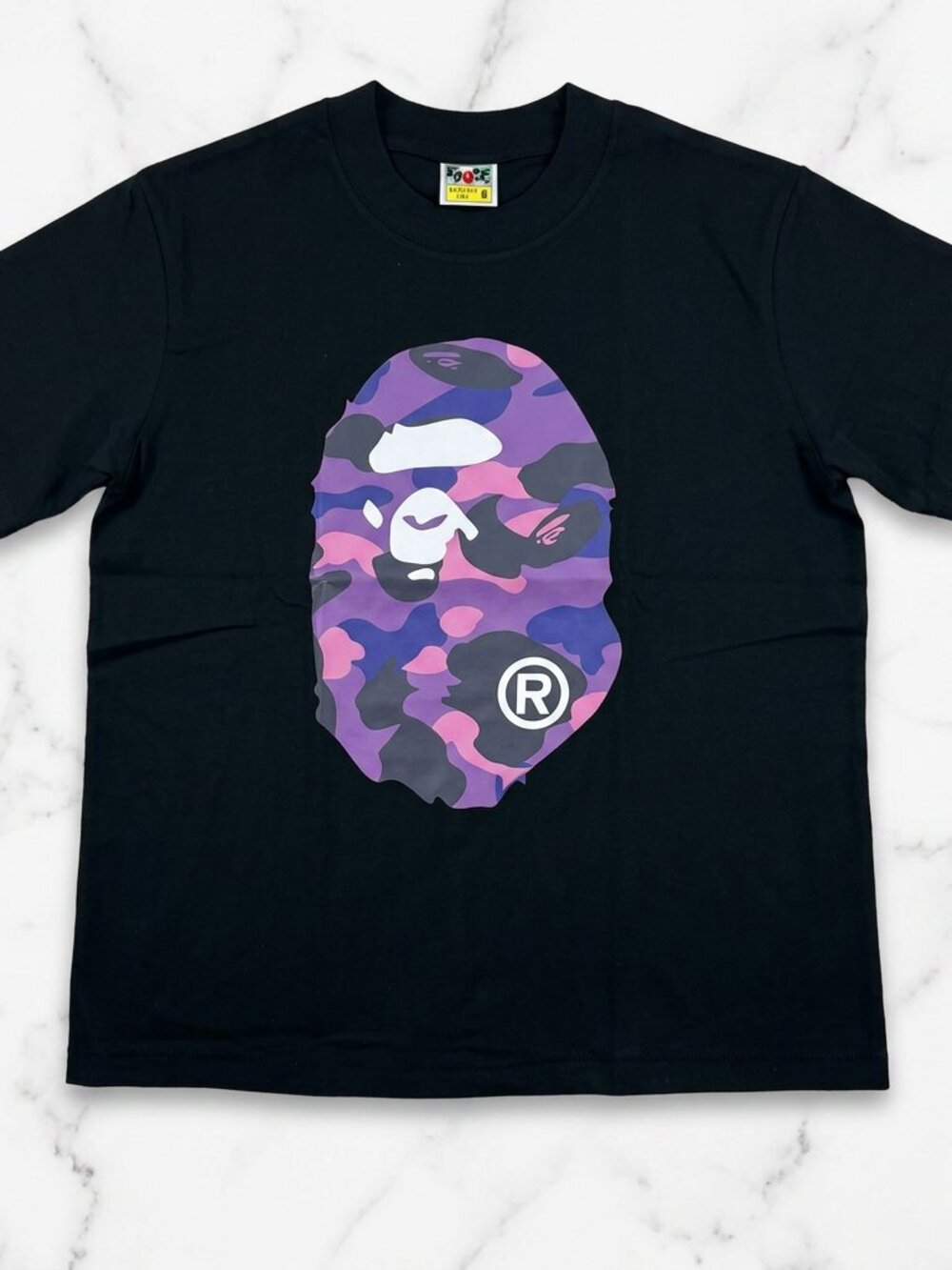 BAPE Purple Ape Head Shirt New Streetwear Graphic Tee - All Sizes